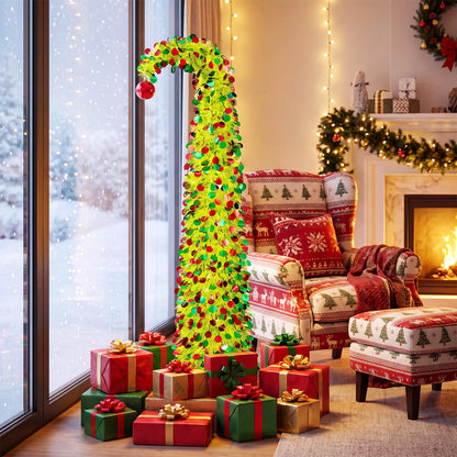 150 cm Pop Up Whimsical Christmas Tree, Easy Setup, Lime-Green