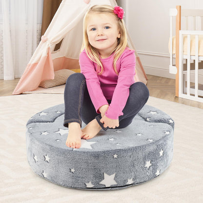 2 in 1 Glow in the Dark Sofa for Toddlers with Machine Washable Flannel Cover
