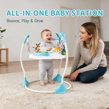 Baby Activity Center Baby Jumper and Bouncer with 6 Interactive Toys for Babies Age 6 Months +