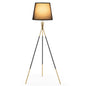 Modern Metal Tripod Floor Lamp with Fabric Shade & Foot Switch