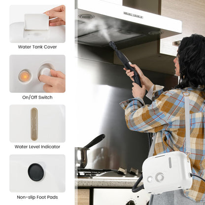 1600W Portable Steam Cleaner with 1L Water Tank