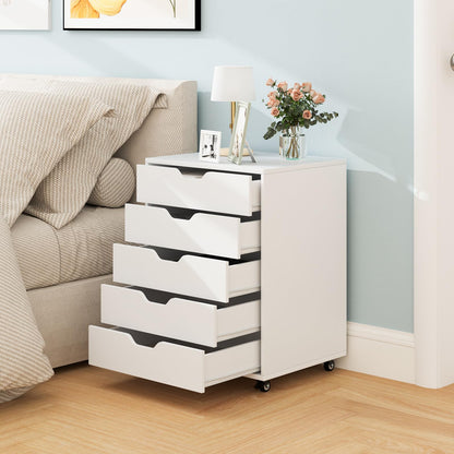 5 Drawer Chest with Lockable Wheels for Home Office