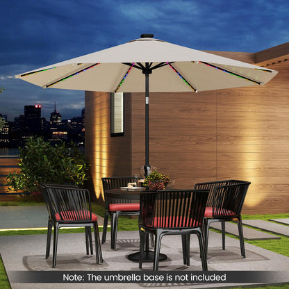 96 Solar Powered LED Lights Patio Umbrella with Tilt