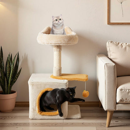 Cat Tree, Multi-Layer Cats Tower with Plush Perch, Condo