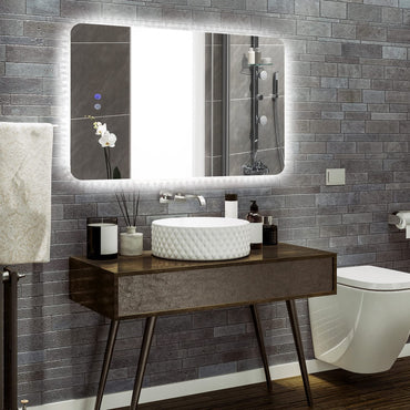 80x60cm Wall Mounted Mirror with Demister Pad