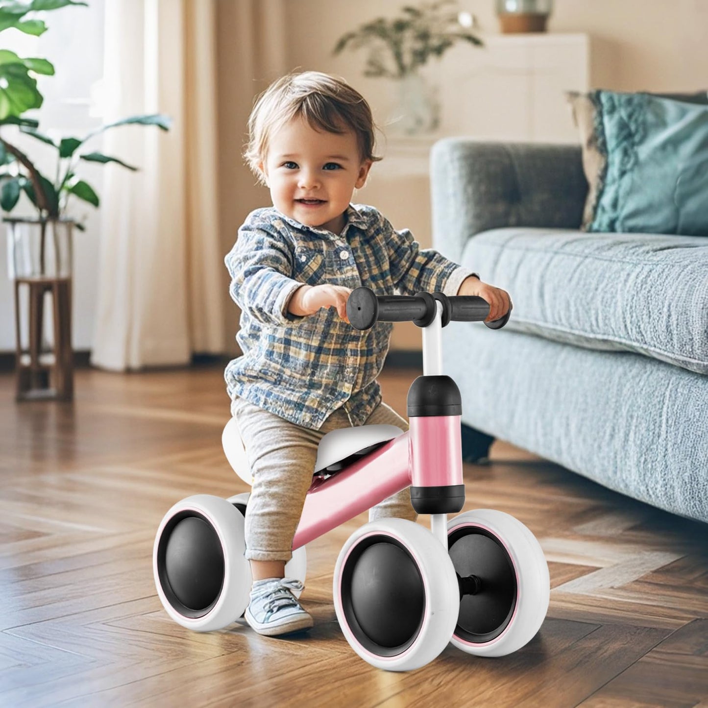 Baby Balance Bike  with Soft Seat for 2+ Years Old Boys Girls