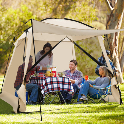 3 x 3m Screen Canopy Tent Large Sun Shade Tent with Vestibule