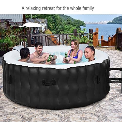 4-6 Person 108 Bubble Jets Outdoor Inflatable Hot Tubs with Headrest