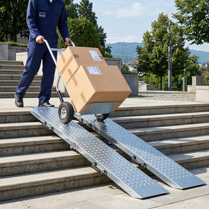 Folding Loading Ramps and 400 KG Capacity 2-Pack Multi-Use Ramps with Handles for Pickup Truck and Trailer