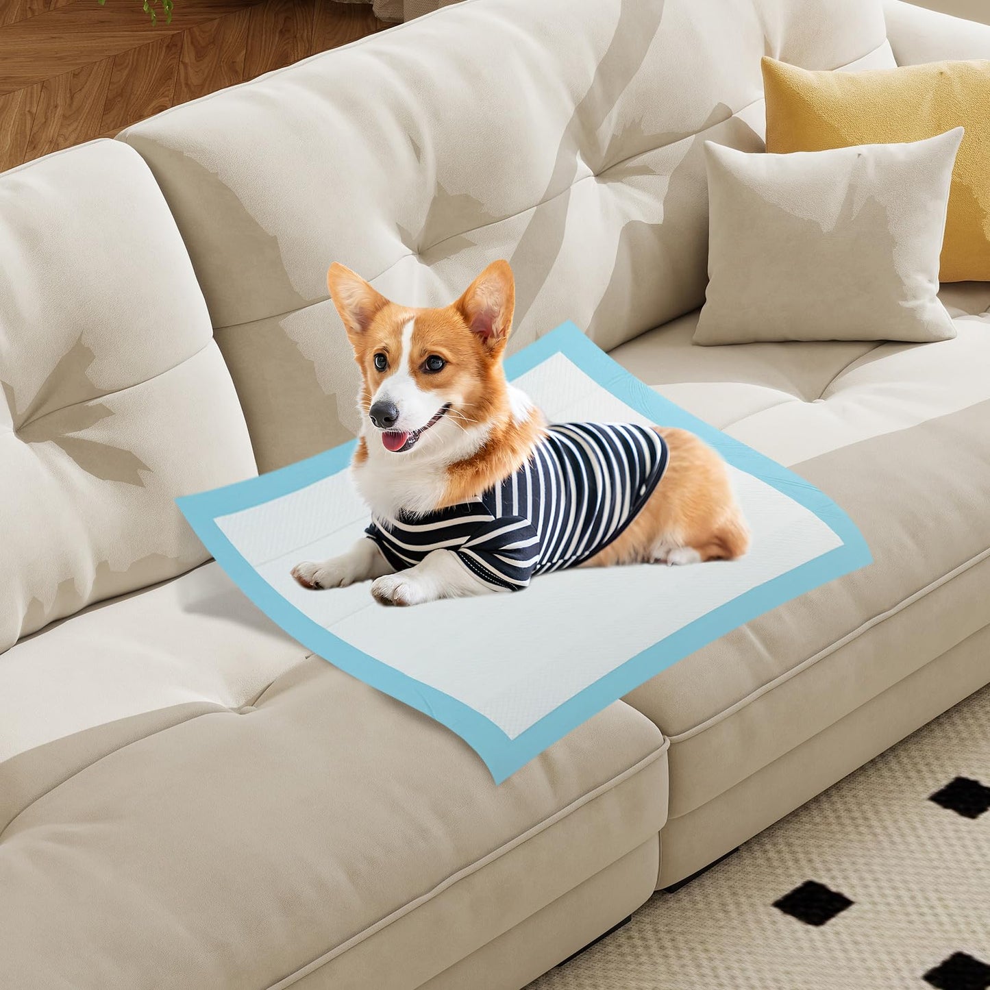 Dog and Puppy Pee Pads 76 x 76 cm(150 Counts) 6-Layer Leak-Proof Pet Pads
