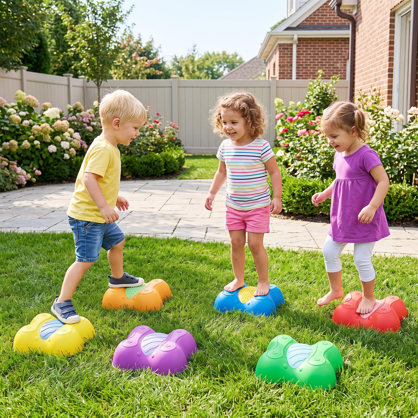 Kids Stepping Stones, Stackable Balance Blocks