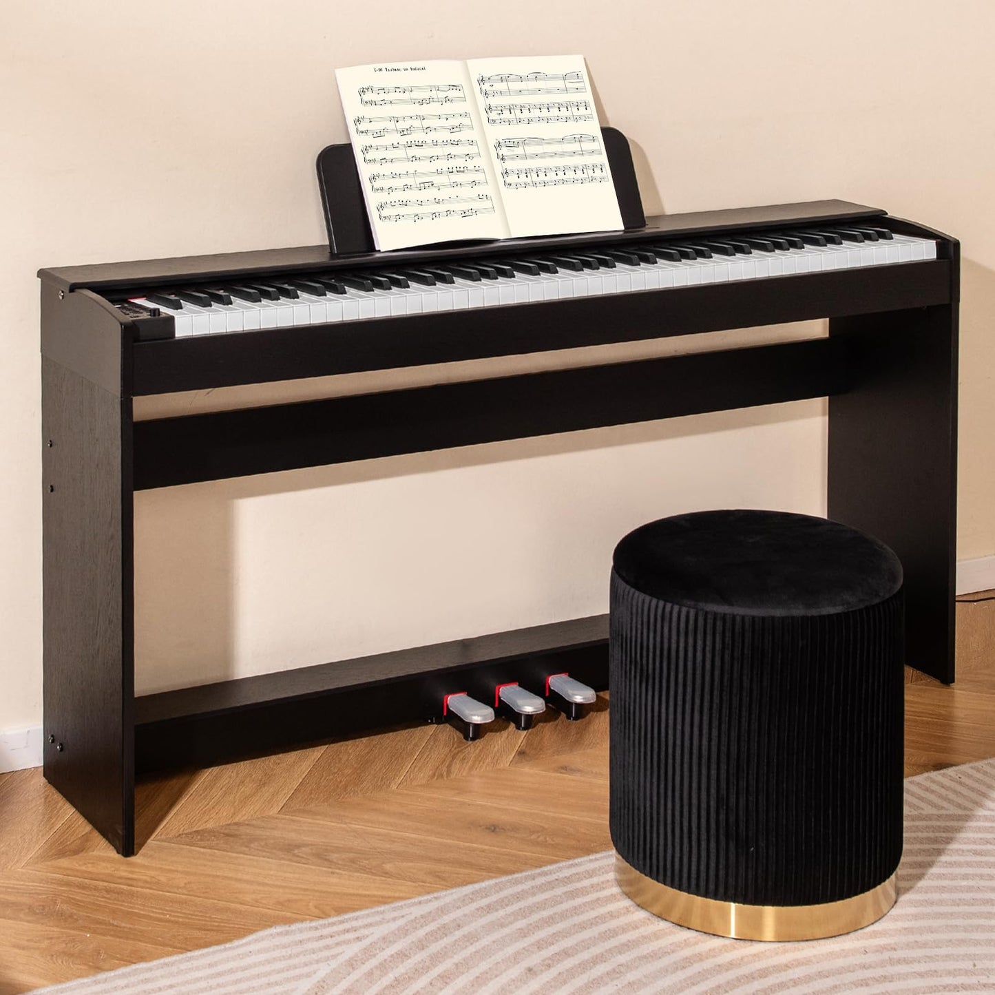88-Key Hammer Action Weighted Keyboard Upright Digital Piano for Beginners