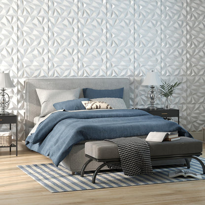 20-Pack 3D Wall Panels with Decorative Diamond Patterns