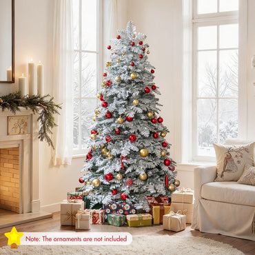 Pre-Lit Artificial Christmas Tree with Mixed Branch Tips