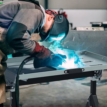 Folding Welding Table with 4 Level Height