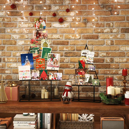 2 Pack Christmas Tree Photo Holder with 36 Round Clips