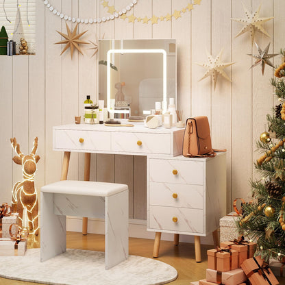 Vanity Desk Makeup Vanity Set with 3 Lighting Modes