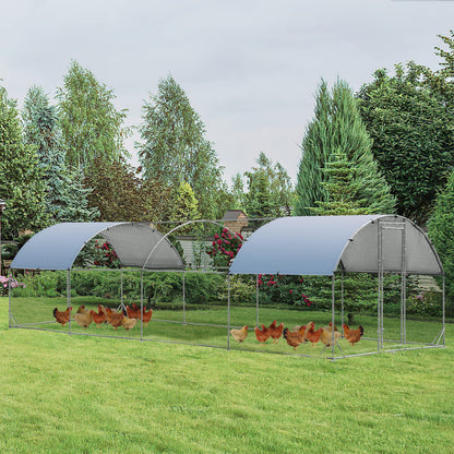 Large Chicken Coop with Waterproof & Sun-protective Cover