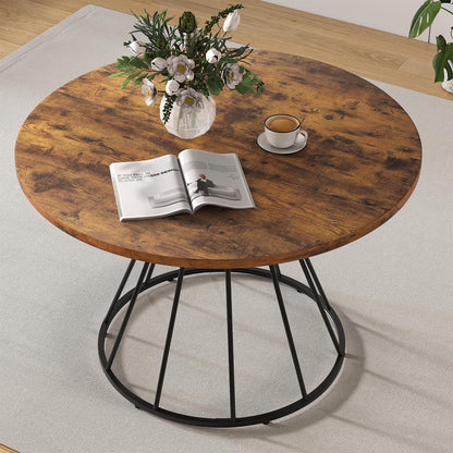118cm Dining Table for 4-6 People, Round Kitchen Table