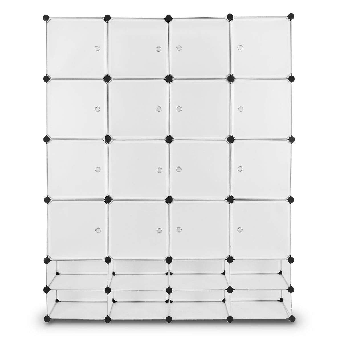 24 Cube DIY Interlocking Combination Armoire with 16 Cubes
