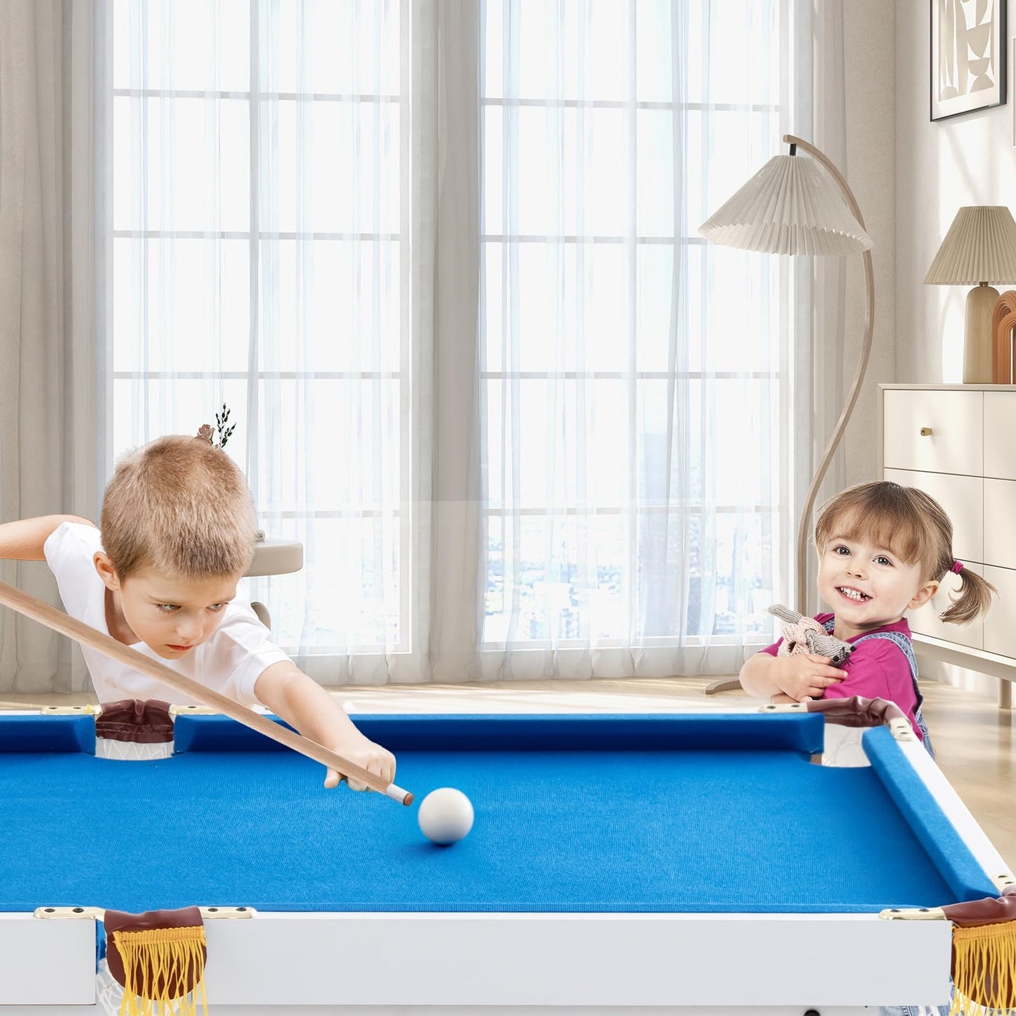 4FT Folding Game Pool Table with 16 Balls and 2 Cues