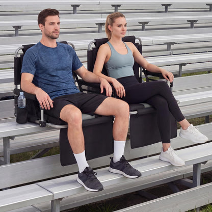 Foldable Stadium Seat, Padded Camping Chair with Back Support