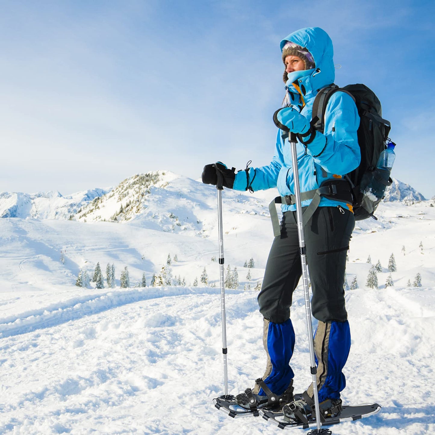 Snow Shoes for Men Women Youth Kids, 30 Inches Aluminum Terrain Snowshoes