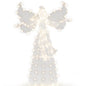 Outdoor Decorative Angel with Halo and 148 Warm White LED Lights
