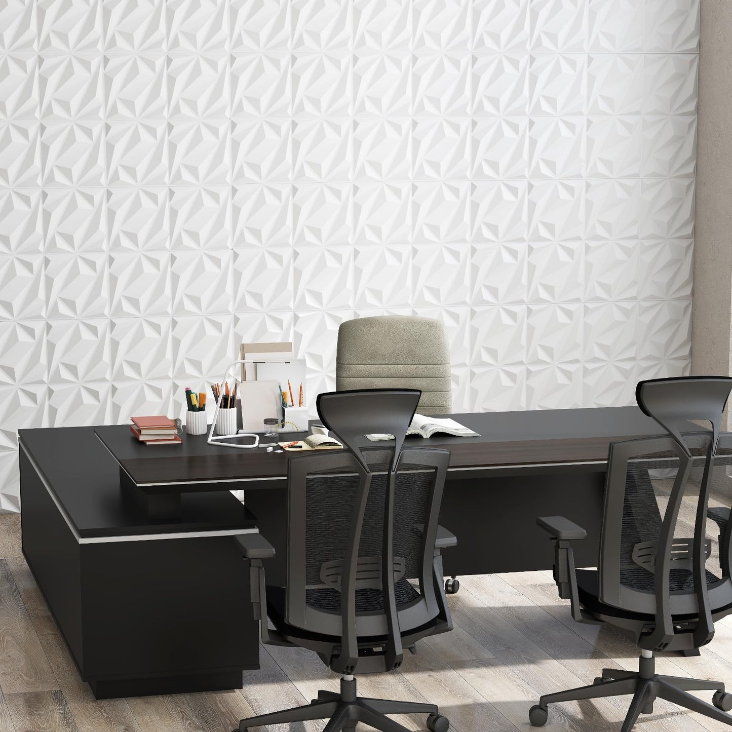 50-Pack 3D Wall Panel with Included Stickers