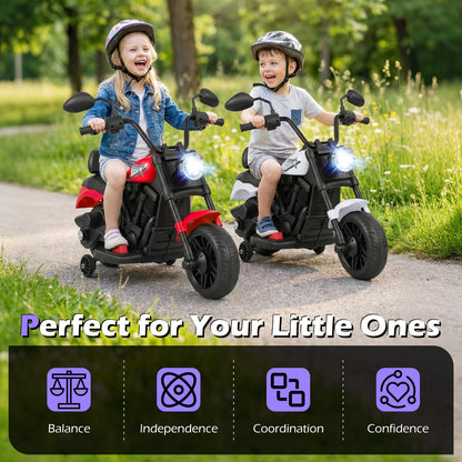 6V Kids Motorbike, Electric Ride on Motorcycle with Headlight