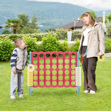 Upgraded 4 to Score Game Set with Basketball Hoop and Toss Ring for Kids and Adults