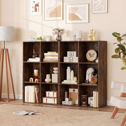 6-Cube Bookcase 3-Tier Storage Organizer with Anti-Tipping Kits for Living Room Study