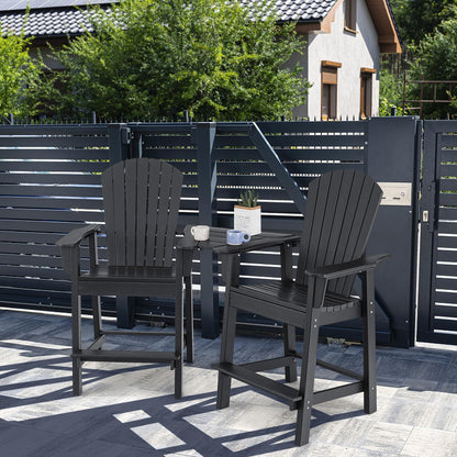 Adirondack Twin Chairs with Footrests & Table