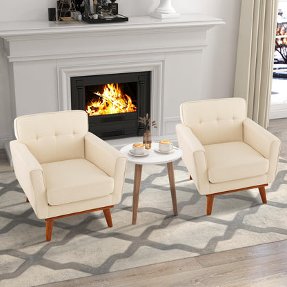 Modern Accent Armchair with Removable Padded Seat Cushion