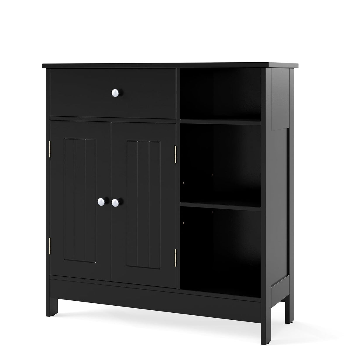 Bathroom Floor Cabinet with Drawer, Adjustable Shelves