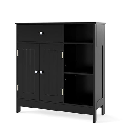 Bathroom Floor Cabinet with Drawer, Adjustable Shelves