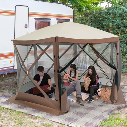 3.5 x 2.3m Pop up Camping Gazebo with Carrying Bag