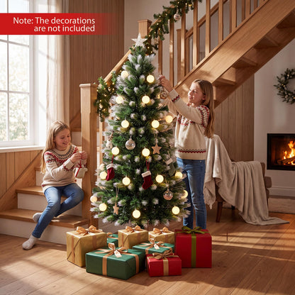 5FT Fiber Optic Christmas Tree, Pre-lit Artificial Xmas Tree