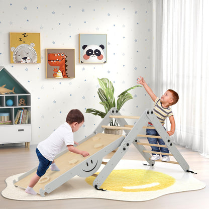 10 in 1 Toddler Climbing Frame Indoor Kids Climber Ladder with Reversible Ramp
