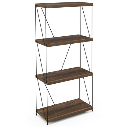 4-Tier Multipurpose Display Rack with Metal Frame for Living Room Home Office