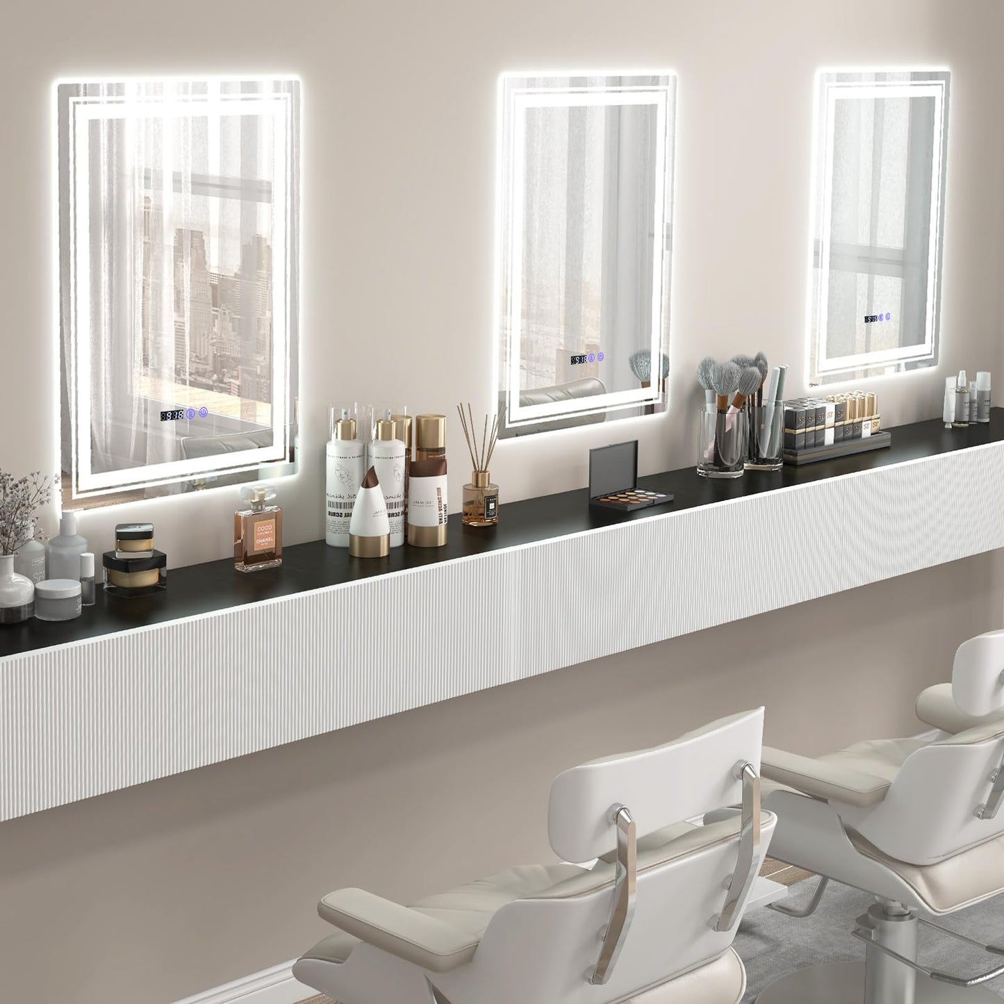 Anti-Fog Bathroom Led Vanity Mirror with 3 Colors 3000-6500K