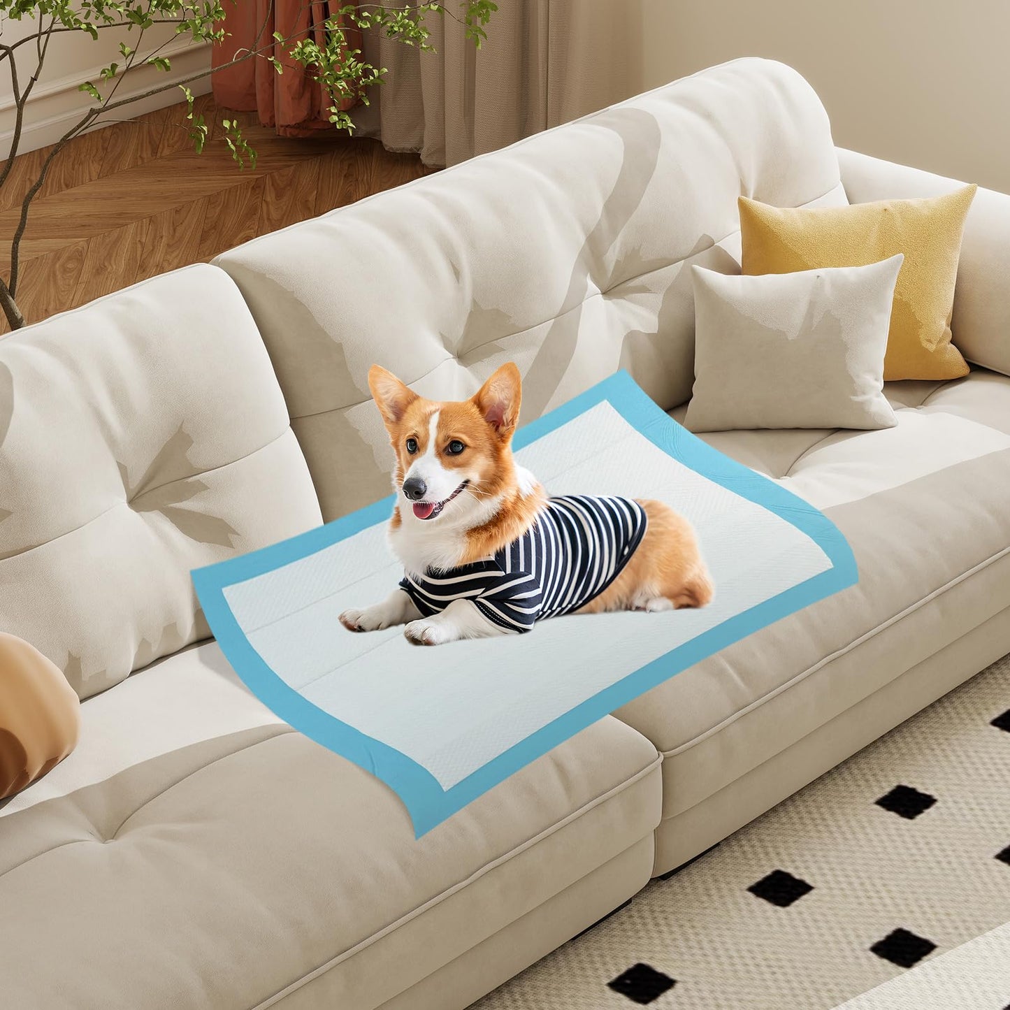 Dog and Puppy Pee Pads 90 x 60 cm(150 Counts) 6-Layer Leak-Proof Pet Pads