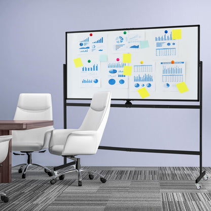 Rolling Whiteboard on Wheels with Stand and Aluminum Alloy Frame