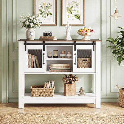 Vintage Console Table, Farmhouse Narrow Entryway Table Kitchen Sideboard