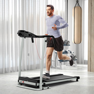 Foldable Treadmill, 2.0HP Easy Assembly Walking Running Machine with 12 Preset Programs