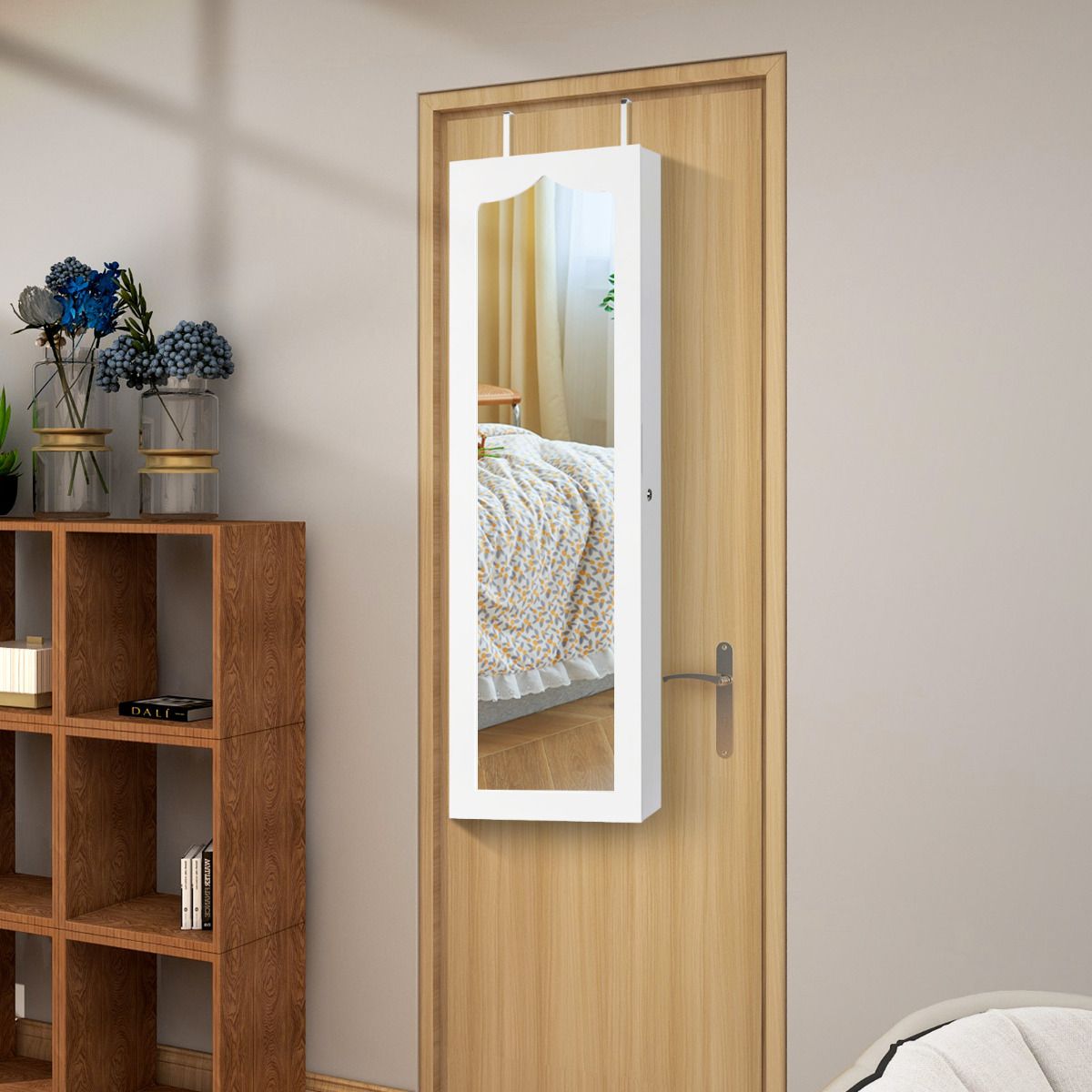 Jewelry Cabinet Armoire with Full Length Mirror