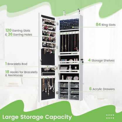 Jewelry Cabinet Armoire with Full Length Mirror