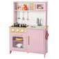 Kids Kitchen Playset with Lights and Sounds Stove Oven Sink Faucet Microwave