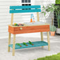 Kids Play Kitchen Set Wooden Kitchen Playset with Cooking & Gardening Accessories