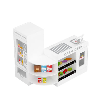 Kids Wooden Grocery Store Supermarket Play Toy Set